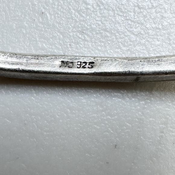 Vintage Square Shaped 925 Sterling Silver Bracelet Signed MS? - Picture 2 of 4